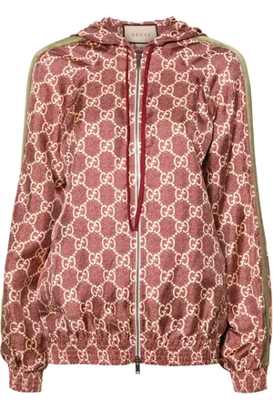 Gucci Chamarra de seda con estampado GG Supreme