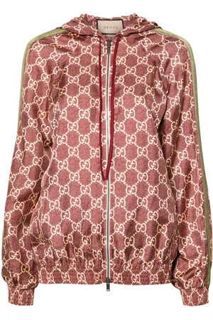Gucci Chamarra de seda con estampado GG Supreme