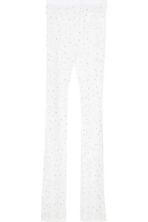 Alessandra Rich Leggins con encaje floral