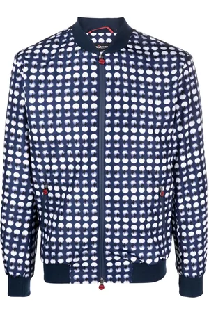 Kiton Chamarra bomber con estampado gráfico