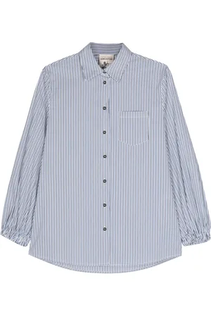 SEMICOUTURE Camisa de popelina con rayas estampadas