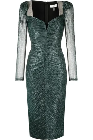 NISSA Vestido midi con diseño fruncido