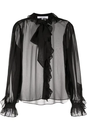 Frame Camisa con animal print y volantes