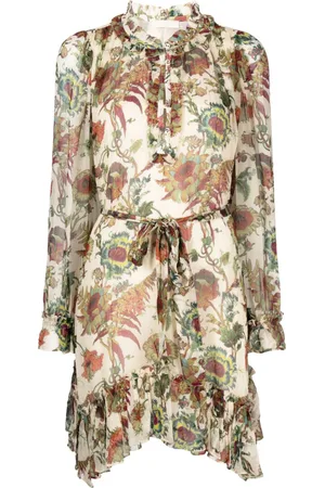 ULLA JOHNSON Vestido corto de seda Anais