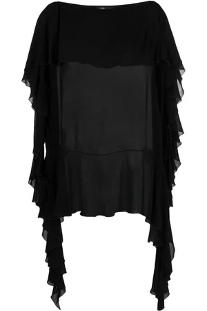 BLUMARINE Blusa translúcida drapeada