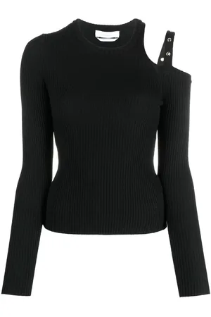 BLUMARINE Sudadera de canalé con ojales