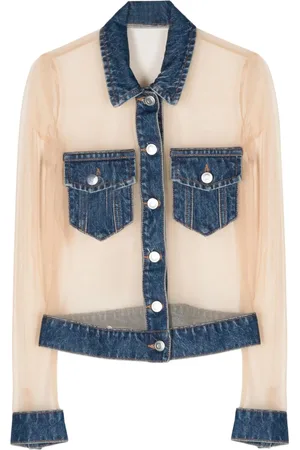 COPERNI Camisa de mezclilla con paneles de tul
