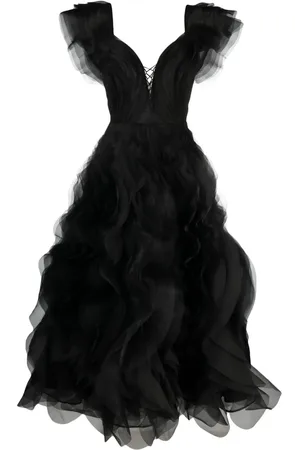 Ana Radu Vestido largo con volantes