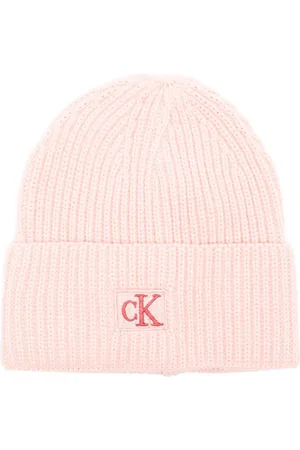 Calvin Klein Gorro tejido de canalé con logo bordado