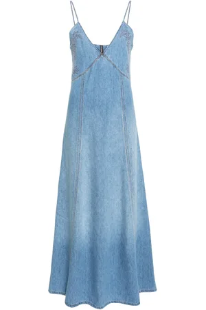 Chloé Slip dress largo de mezclilla