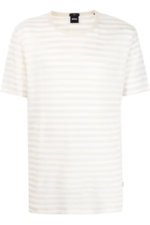 HUGO BOSS Playera con rayas horizontales estampadas