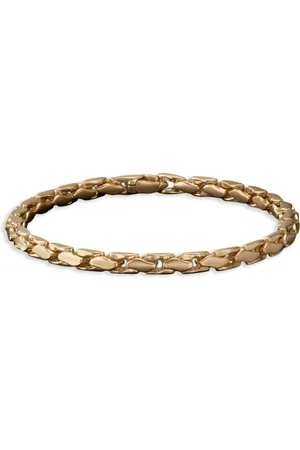 David Yurman Pulsera de cadena Fluted en oro amarillo de 18kt de 5mm