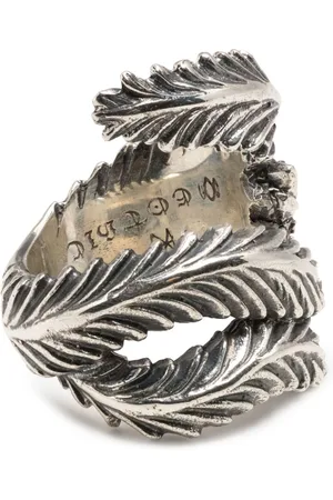 YOHJI YAMAMOTO Anillo con diseño de plumas