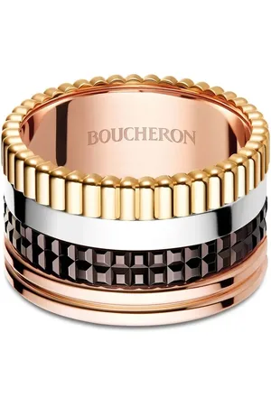 Boucheron Anillo Quatre Classique pequeño en oro rosa, oro blanco y oro 18kt