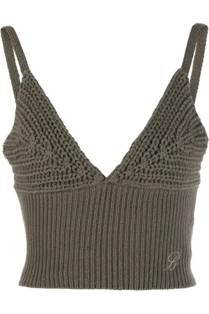 BLUMARINE Top tejido con cuello en V