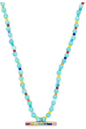 LUIS MORAIS Collar con cuentas T-bar en oro amarillo de 14kt