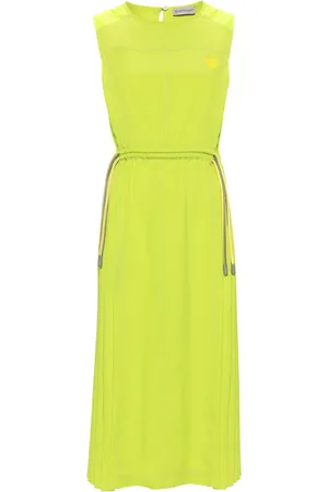 Moncler Vestido midi con diseño plisado