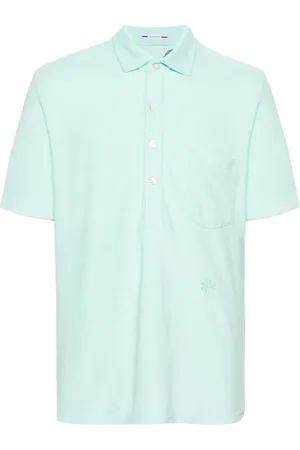 Jacob Cohen Playera tipo polo con efecto de toalla y logo bordado