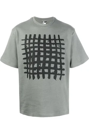 GR10K Playera con cuadrícula estampada