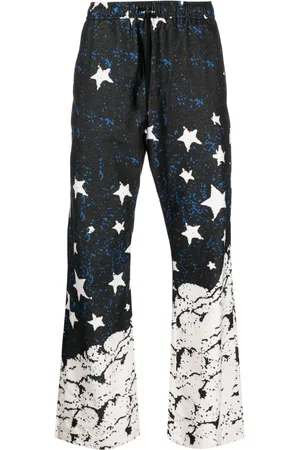 AMIRI Pantalones de pijama con motivo de lunas crecientes