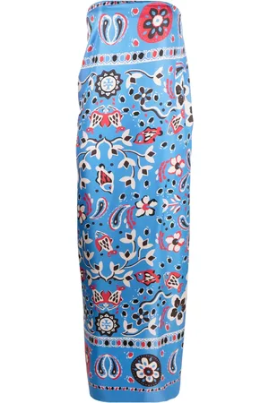 Tory Burch Vestido largo con estampado de cachemira