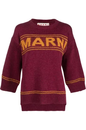 Marni Suéter con logo en intarsia