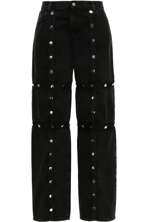 The Attico Jeans deconstruidos con tiro bajo