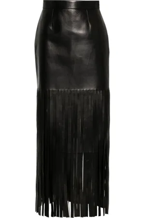 Alexander McQueen Falda larga con flecos