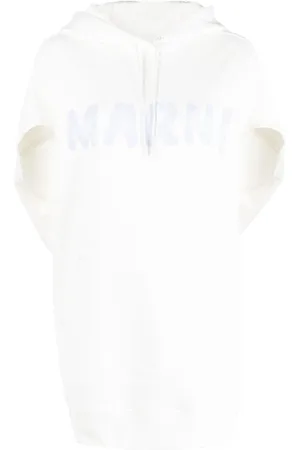 Marni Hoodie manga corta con logo estampado
