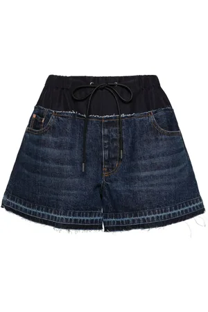 SACAI Shorts con motivo en contraste