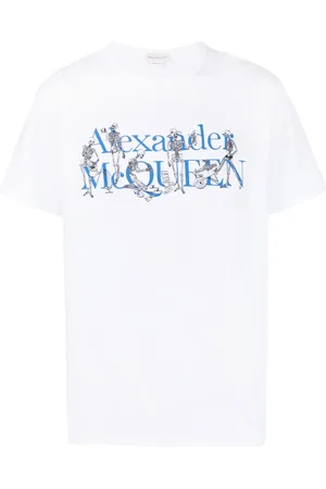 Alexander McQueen Playera manga corta con logo estampado