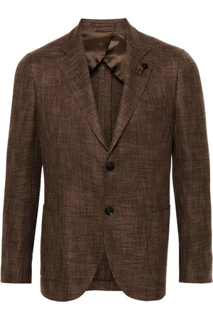 LARDINI Blazer con botones y solapas de muesca