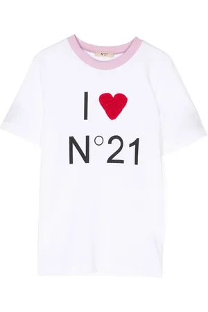 Nº21 Playera manga corta con logo estampado