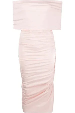 Serafini Vestido midi con diseño fruncido