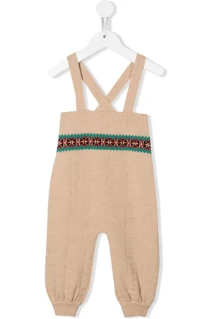 Gucci Romper de tejido fino con logo GG