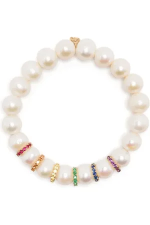 Sydney Evan Pulsera en oro amarillo de 14kt con pierlas y gemas