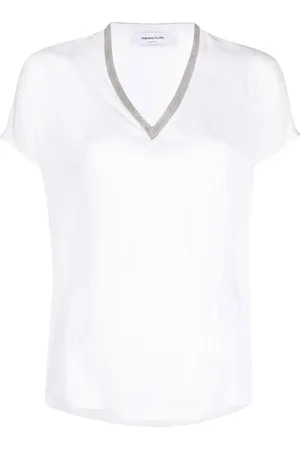 Fabiana Filippi Playera manga corta con cuello en V