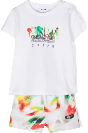 Msgm Set de shorts con estampado de acuarela