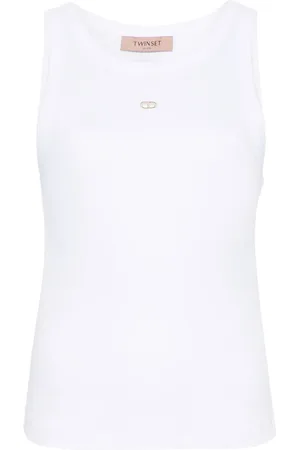 Twin-Set Top de canalé con aberturas