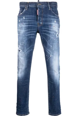 Dsquared2 Skinny jeans con salpicaduras de pintura estampadas