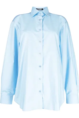 RAF SIMONS Camisa de popelina con panel de malla