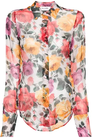 Blugirl Camisa de gasa con estampado floral