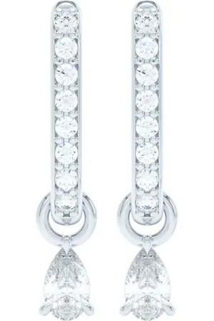 LOEV Arracadas Allday en oro blanco reciclado de 14kt con diamante