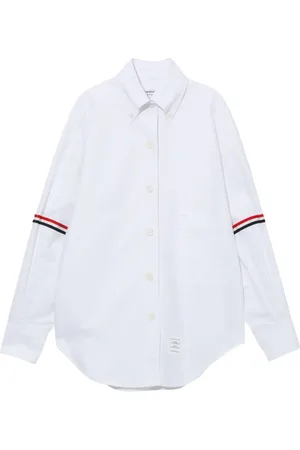Thom Browne Camisa con banda en el brazo de grosgrain