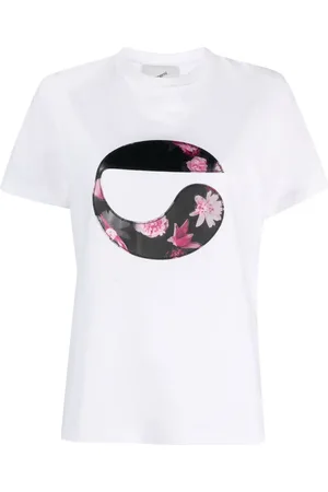COPERNI Playera con parche del logo y motivo floral