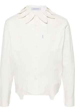 JUNTAE KIM Camisa con pétalos en el cuello