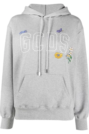 GCDS Hoodie con logo bordado