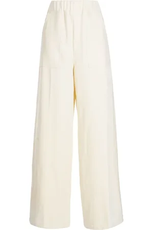 SYSTEM Pantalones acampanados con pretina elástica