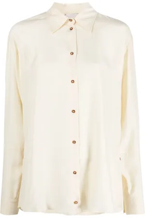 ALYSI Camisa de seda manga larga