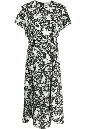 Stella McCartney Vestido de seda con estampado floral